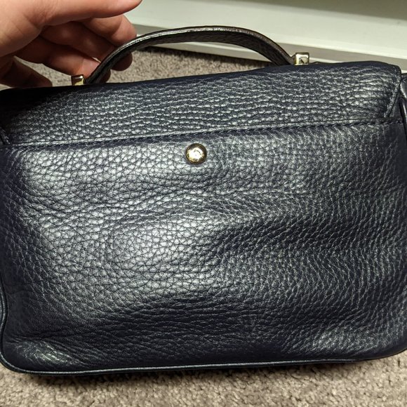 Kate Spade Lola Avenue Lia Crossbody Satchel in Navy Blue - Picture 11 of 12